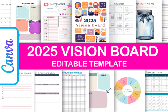 Download 2025 Vision Board Planner Journal - Vision board planner Collection