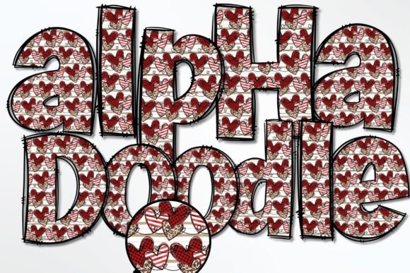 Download VALENTINES DOODLE ALPHABET &amp; NUMBERS PNG - Number Collection