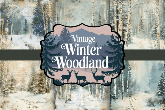 Download Vintage Winter Woodland Junk Journal - Woodland junk journal Collection
