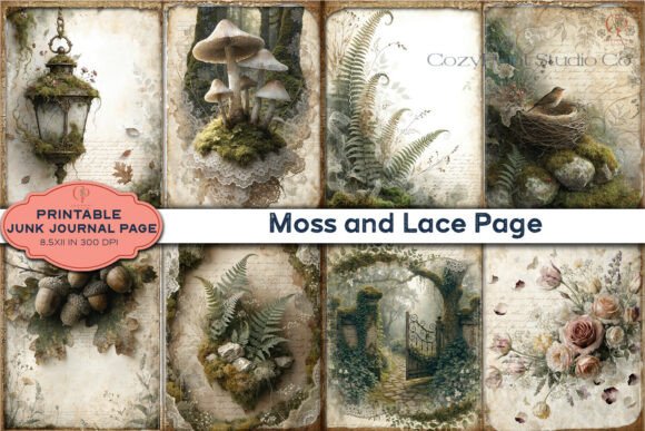 Download Moss and Lace Woodland Junk Journal - Woodland junk journal Collection