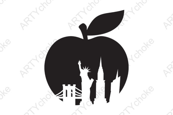 Download New York Big Apple. SVG File for Cricut - Premium Resources