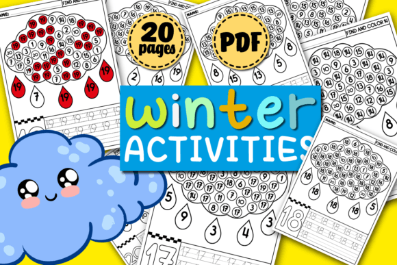 Download Winter Number Tracing, Recognition - Number Collection