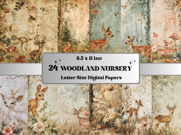 Download Woodland Junk Journal Digital Paper - Woodland junk journal Collection