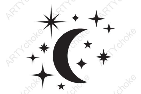 Download Moon and Stars. SVG File for Cricut - Svg file for cricut Collection