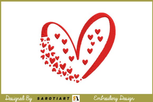 Download Embroidery Heart Love Valentine Design - Valentine design Collection