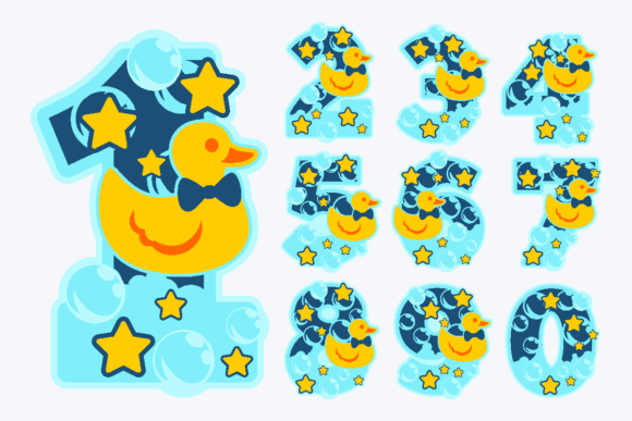 Download Rubber Duckie Boy Numbers - Number Collection