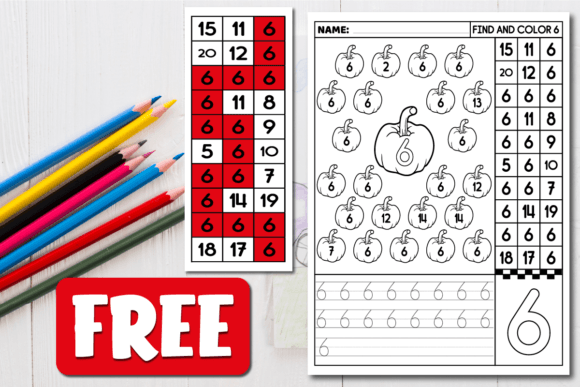 Download Number Writing Practice  | Number Maze 6 - Number Collection