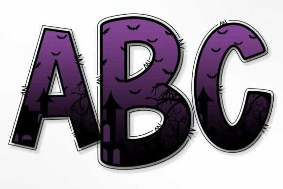 Download HALLOWEEN DOODLE LETTERS &amp; NUMBERS PNG - Number Collection