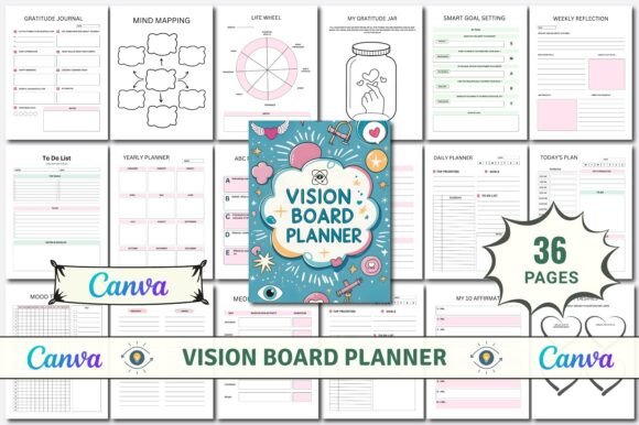 Download Vision Board Planner KDP - Vision board planner Collection