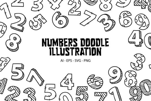 Download Numbers Doodle Illustration - Number Collection